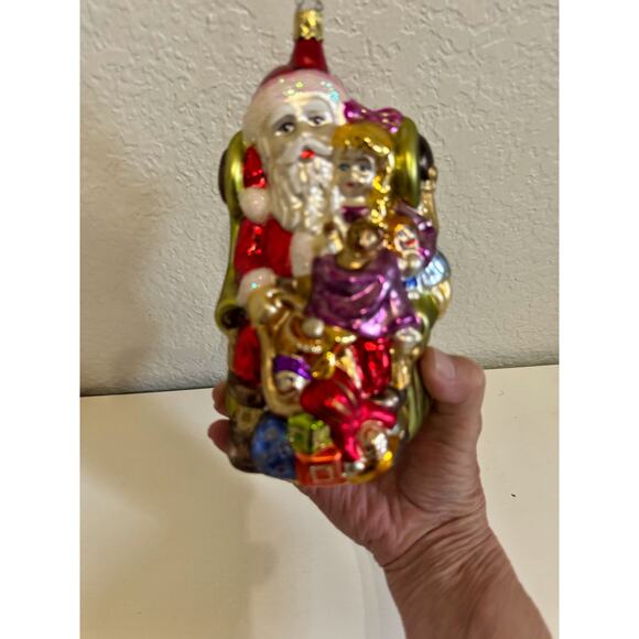 Birgit’s Christmas Collection-Santa’s Place of Honor Glass Ornament - Picture 4 of 7